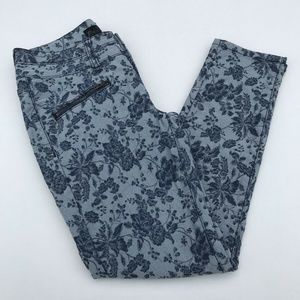 G BY GUESS SKINNY FLORAL JEANS SIZE 28 COLOR BLUE